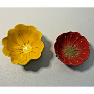 Mustardseed & Moonshine Flower Ramekins - Set of 2 New with Original Tags